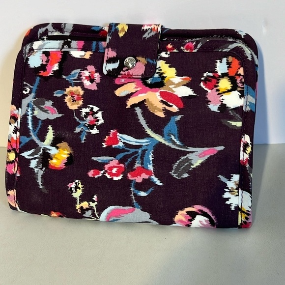 Vera Bradley Iconic Zip In Brush Case Indiana Rose - Picture 1 of 11